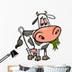 cow farm animal cartoon illustration Wall Decal