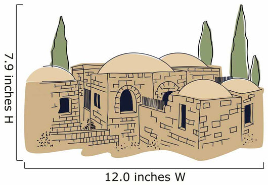 Ancient, Town,  Middle East, Illustration Wall Decal
