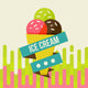 ice cream background Wall Mural