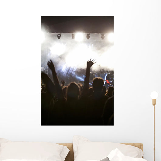 Cheering Crowd Concert Wall Decal