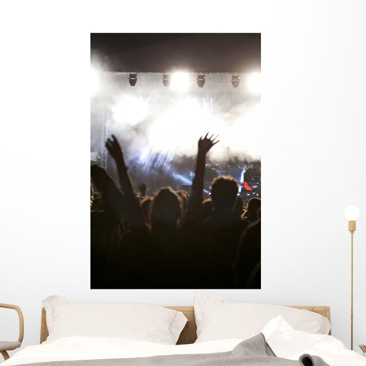 Cheering Crowd Concert Wall Decal