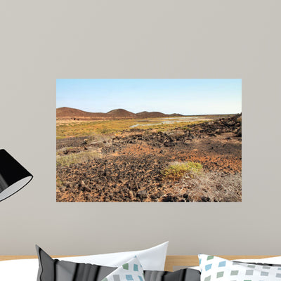 Island Lobos near Fuerteventura shown on a wall