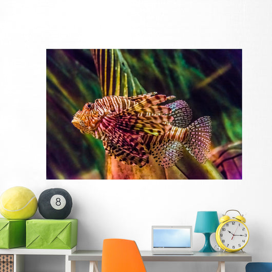 Up Venomous Red Lionfish Wall Mural
