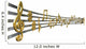 Gold Music Notes Wavy