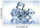Ice cubes on blue background Wall Mural