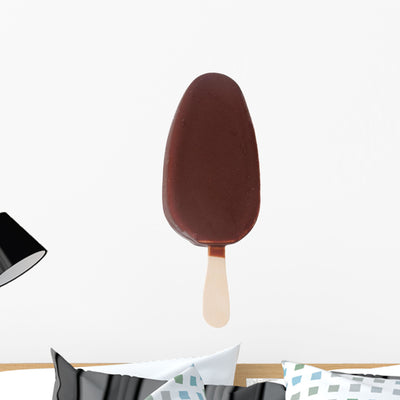 Classic Chocolate Ice Cream Wall Decal shown on a wall