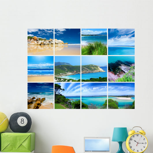 Beaches Montage Wall Mural