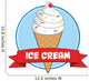 Ice Cream Cone Circle Banner With Text Wall Decal