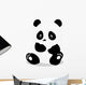 Cute baby panda cartoon Wall Decal
