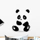 Cute baby panda cartoon Wall Decal