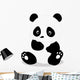 Cute baby panda cartoon Wall Decal