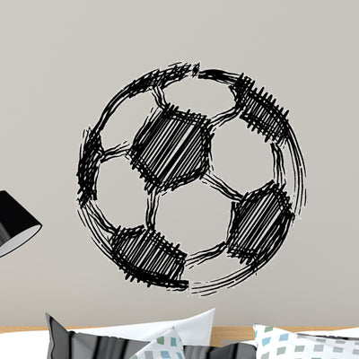 Football Icon Vector Illustration shown on a wall