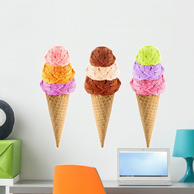 Ice Cream Wall Stickers shown on a wall