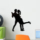 Silhouette of Asian couple dancing Wall Decal