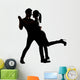 Silhouette of Asian couple dancing Wall Decal
