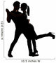 Silhouette of Asian couple dancing Wall Decal
