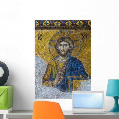 Christian Mosaic Icon Jesus shown on a wall