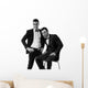 Two elegant men in suit and bowtie Wall Decal