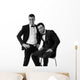 Two elegant men in suit and bowtie Wall Decal