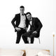 Two elegant men in suit and bowtie Wall Decal