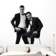 Two elegant men in suit and bowtie Wall Decal