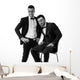 Two elegant men in suit and bowtie Wall Decal