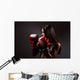Beautiful Woman with Boxing Wall Decal