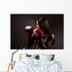 Beautiful Woman with Boxing Wall Decal