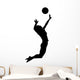 Jumping Volleyball Wall Decal