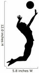 Jumping Volleyball Wall Decal
