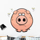 Cartoon Pig Grumpy Wall Decal