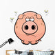 Cartoon Pig Grumpy Wall Decal