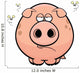 Cartoon Pig Grumpy Wall Decal