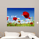 red poppy and wild flowers Wall Mural