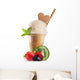 Ice cream in cones, isolated on white background Wall Decal