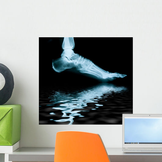Radiograph of the foot with reflection Wall Mural