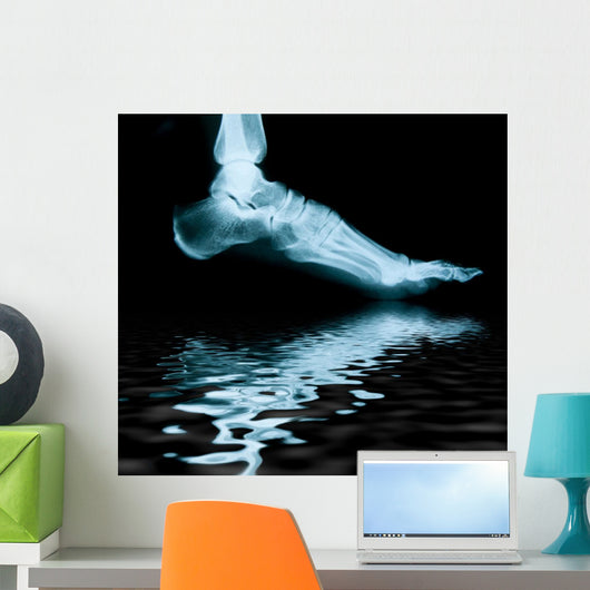Radiograph of the foot with reflection Wall Mural