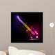 Vector neon guitar, grunge music Wall Mural