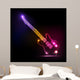 Vector neon guitar, grunge music Wall Mural