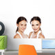 comparison portrait of a girl with and without makeup Wall Mural