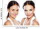 comparison portrait of a girl with and without makeup Wall Mural