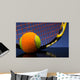 Tennis ball for children with tennis racket Wall Mural