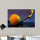 Tennis ball for children with tennis racket Wall Mural