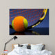 Tennis ball for children with tennis racket Wall Mural