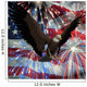 eagle over fireworks and usa flag Wall Mural
