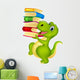 Cute Dinosaur with Book Wall Decal