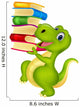 Cute Dinosaur with Book Wall Decal