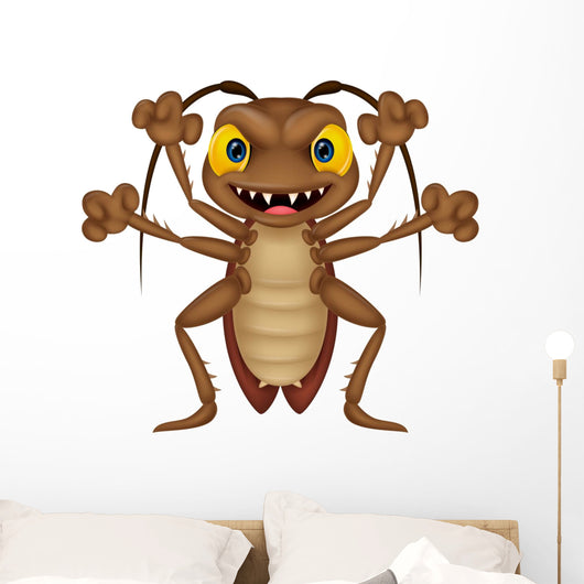 Monkey Cockroach Scary Cockroach Cartoon Wall Decal – Wallmonkeys
