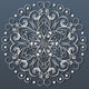 Ornamental round lace, flower. vector Wall Mural