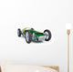 green vintage racing car Wall Decal